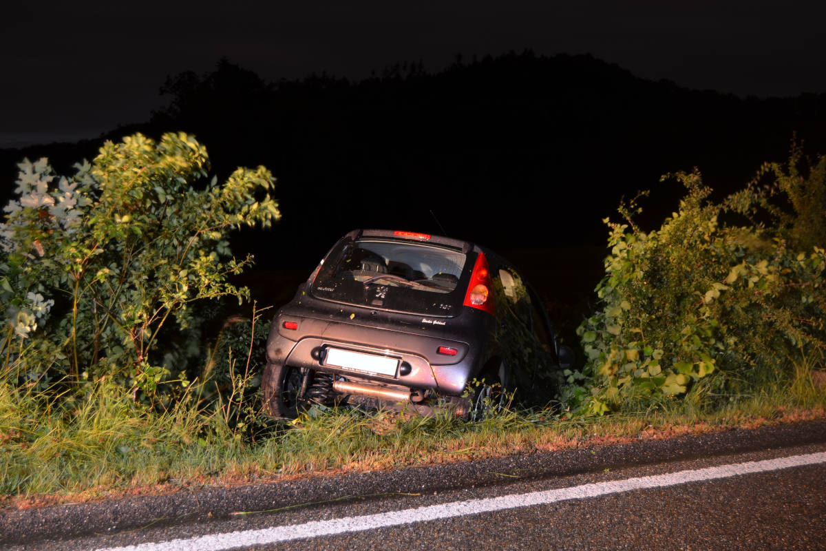Teufen AR – Führerausweis nach Selbstunfall mit Auto abgenommen