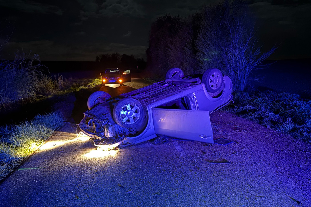 Steinfeld – Autofahrer nach Überschlag am Kopf verletzt