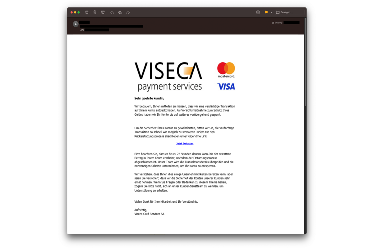 Cybercrimepolice warnt vor neuer Betrugsmasche 