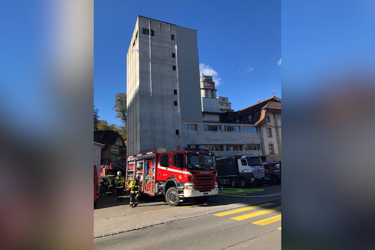 Flamatt FR – Brandausbruch in einer Futtermühle