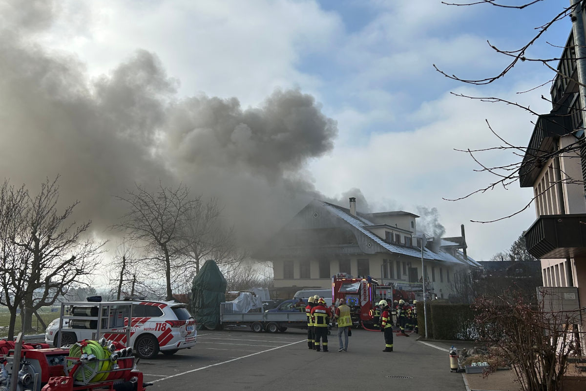 Steffisburg BE – Brand eines Mehrzweckgebäudes