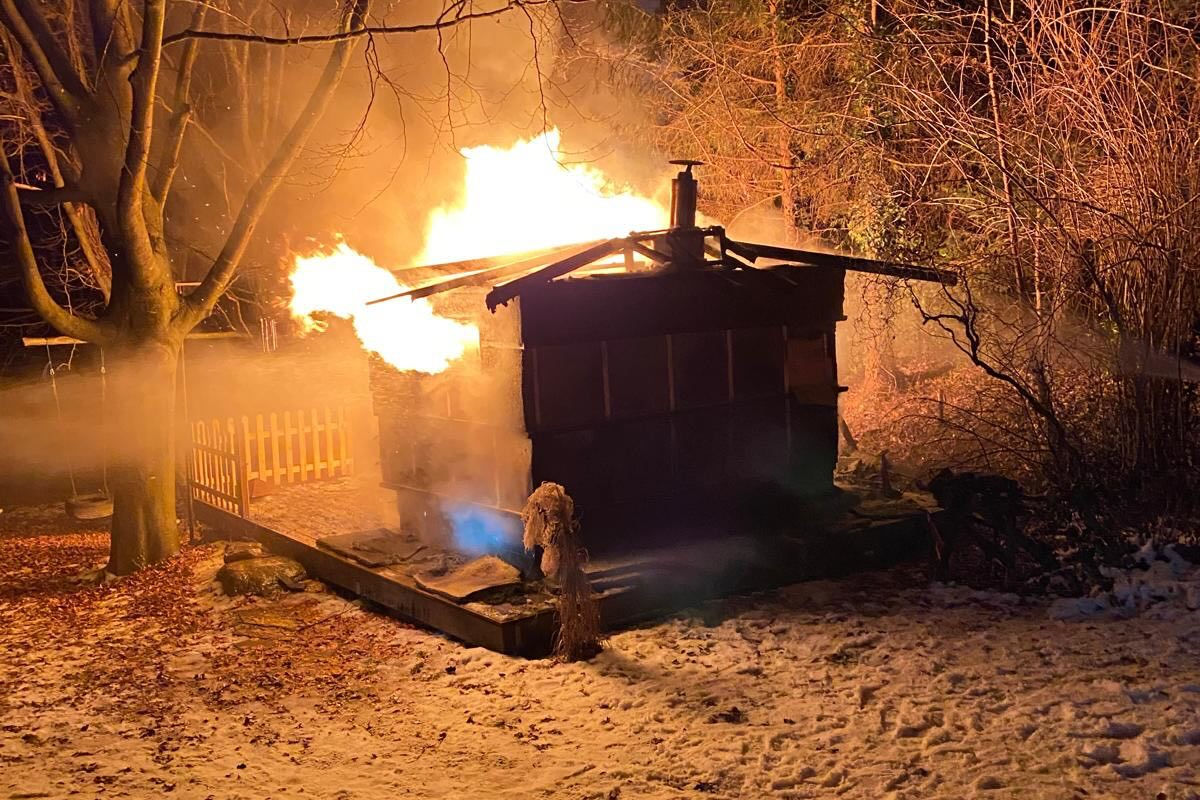 Eichberg – Brand einer Gartensauna