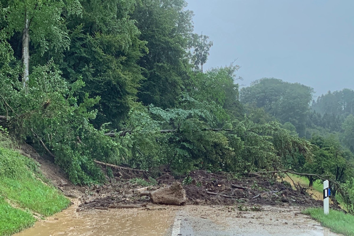 Alarmstufe aus dem Kanton Luzern  - Hochwassersituation im Kanton Luzern (Stand 13. Juli 2021/14:15 Uhr)