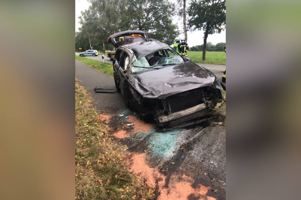 Dahlenburg – Glück im Unglück – bei Überholmanöver verunfallt