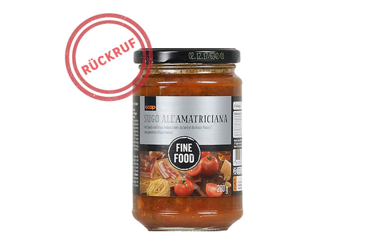 Coop ruft Sugo Amatriciana zurück – Gefahr für Allergiker