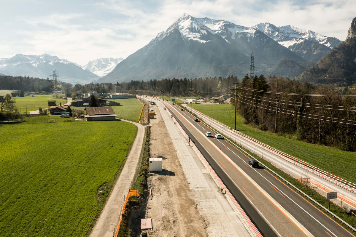 A6 Thun – Spiez BE – Nachtsperre wegen Markierungsarbeiten