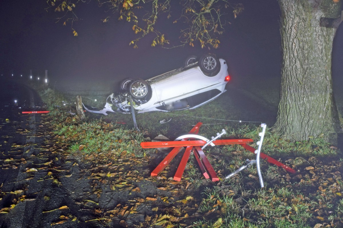 Stadt Luzern - Kontrolle über Auto verloren und auf dem Dach gelandet