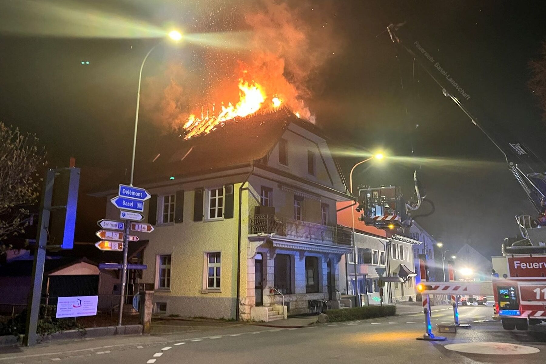 Laufen BL – Drei Wohnungen nach Brand nicht mehr bewohnbar