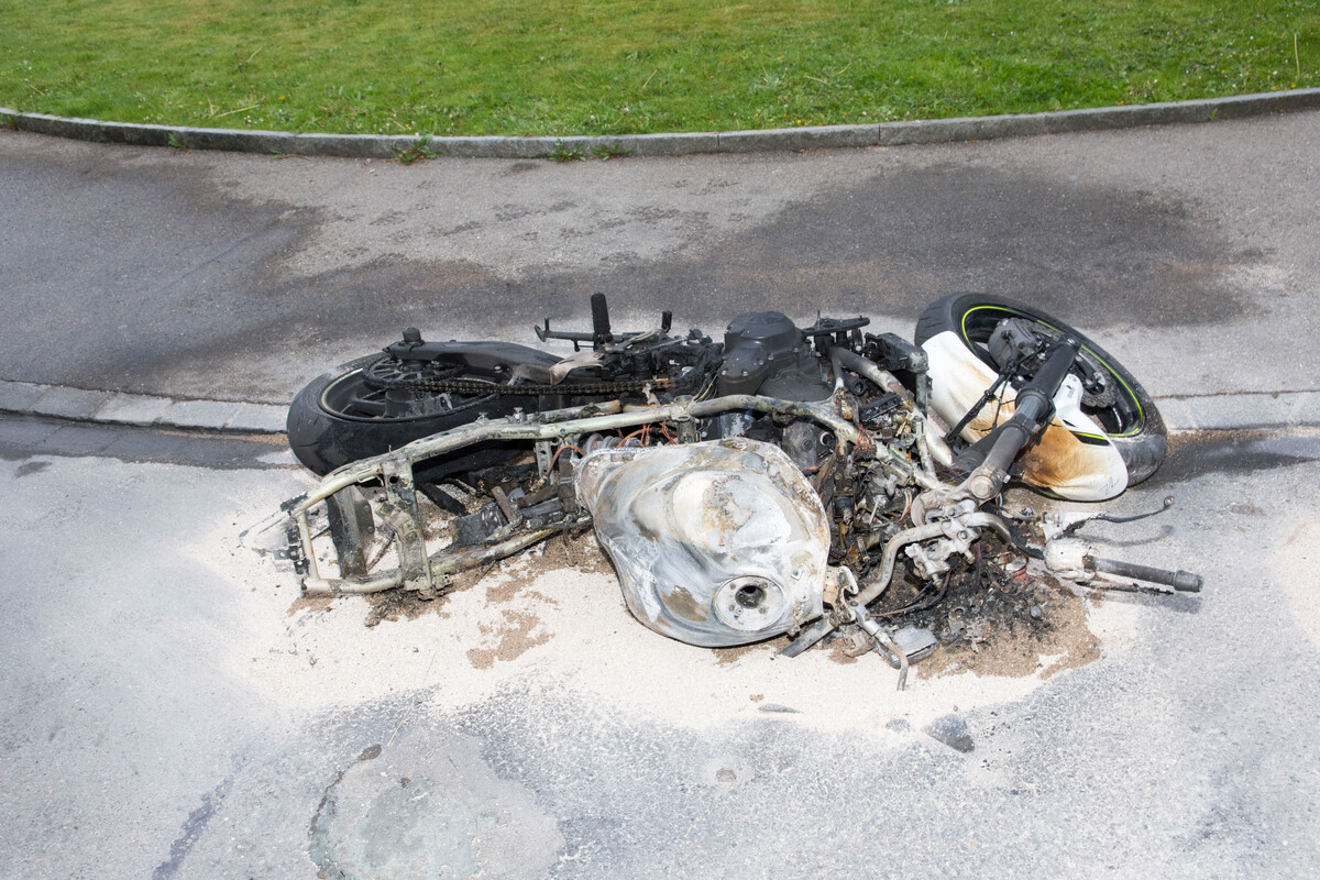 Entwendetes Motorrad brennt in Frauenfeld TG 