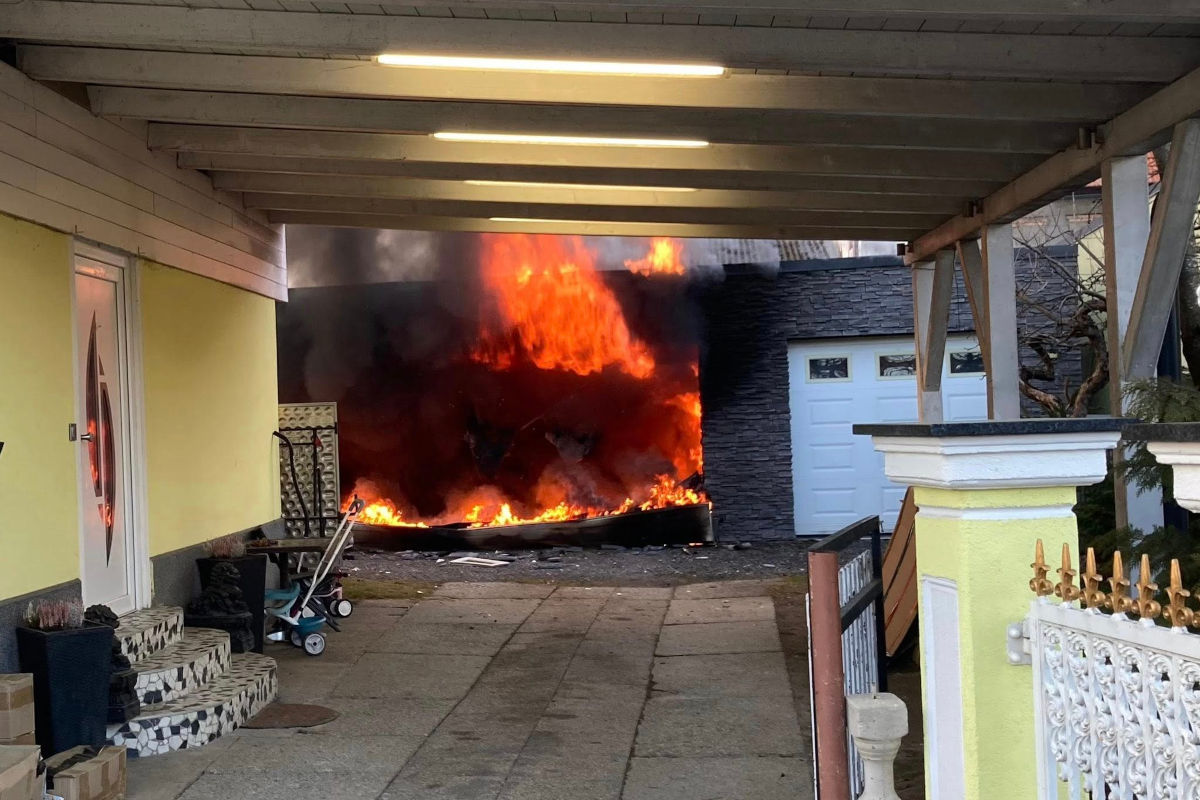 Maria Saal – Garagenbrand mit Explosion