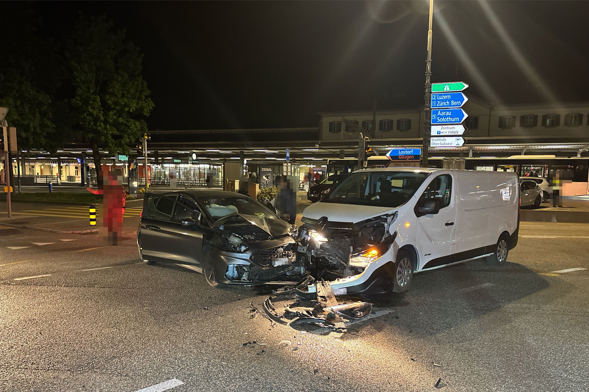 Olten SO – Unfall nach Vorfahrtsverstoss mit Sachschaden