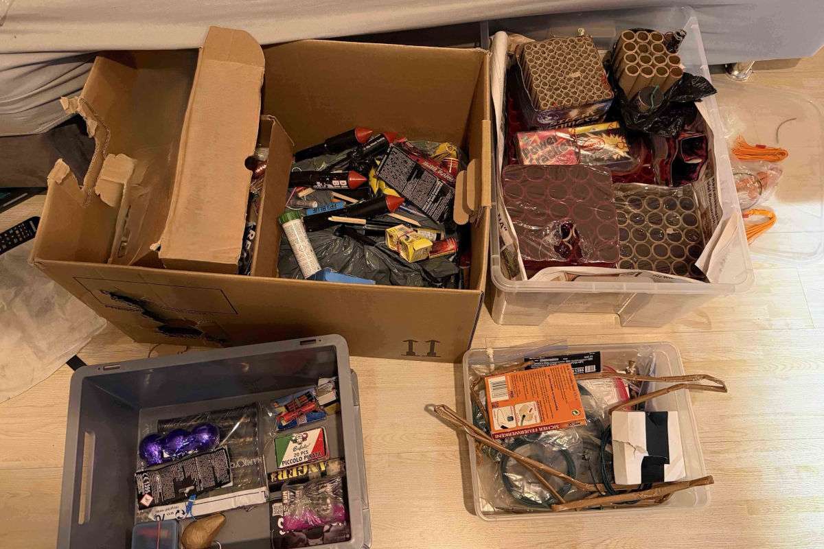 Gumpoldskirchen – 120 Kilogramm Pyrotechnik sichergestellt