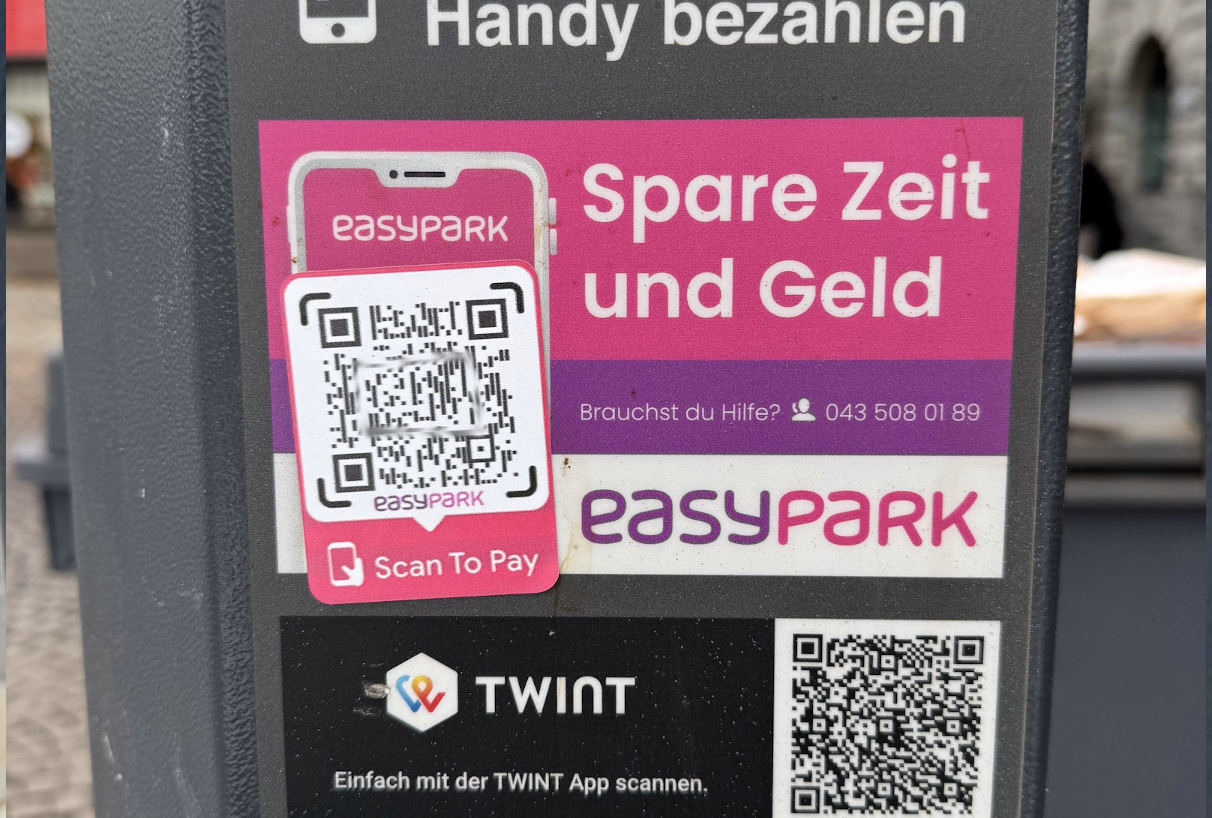 Stadt Zürich – Gefälschte QR-Codes bei Parkuhren