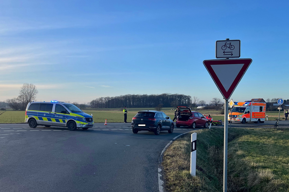 Nordkirchen – Fahrradfahrer bei Unfall mit Pkw verletzt