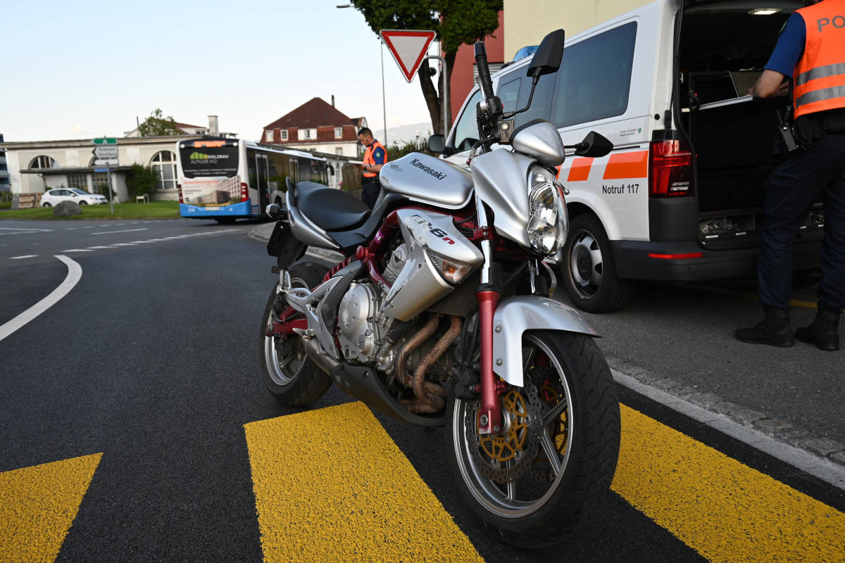Altstätten SG – Zusammenstoss zwischen Auto und Motorrad