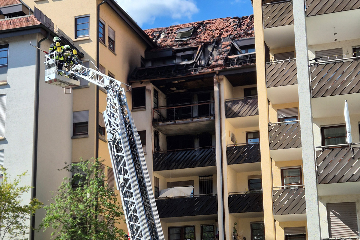 Plochingen – Brand in Mehrfamilienhaus