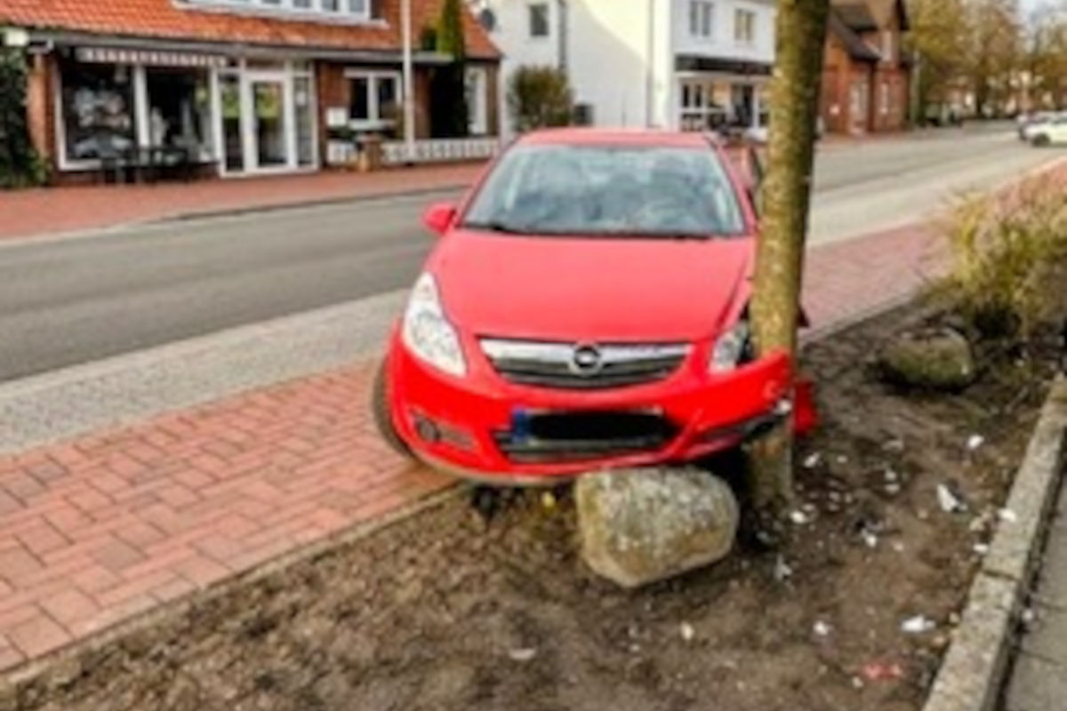 Oldendorf – Irrfahrt endet mit Unfall am Baum