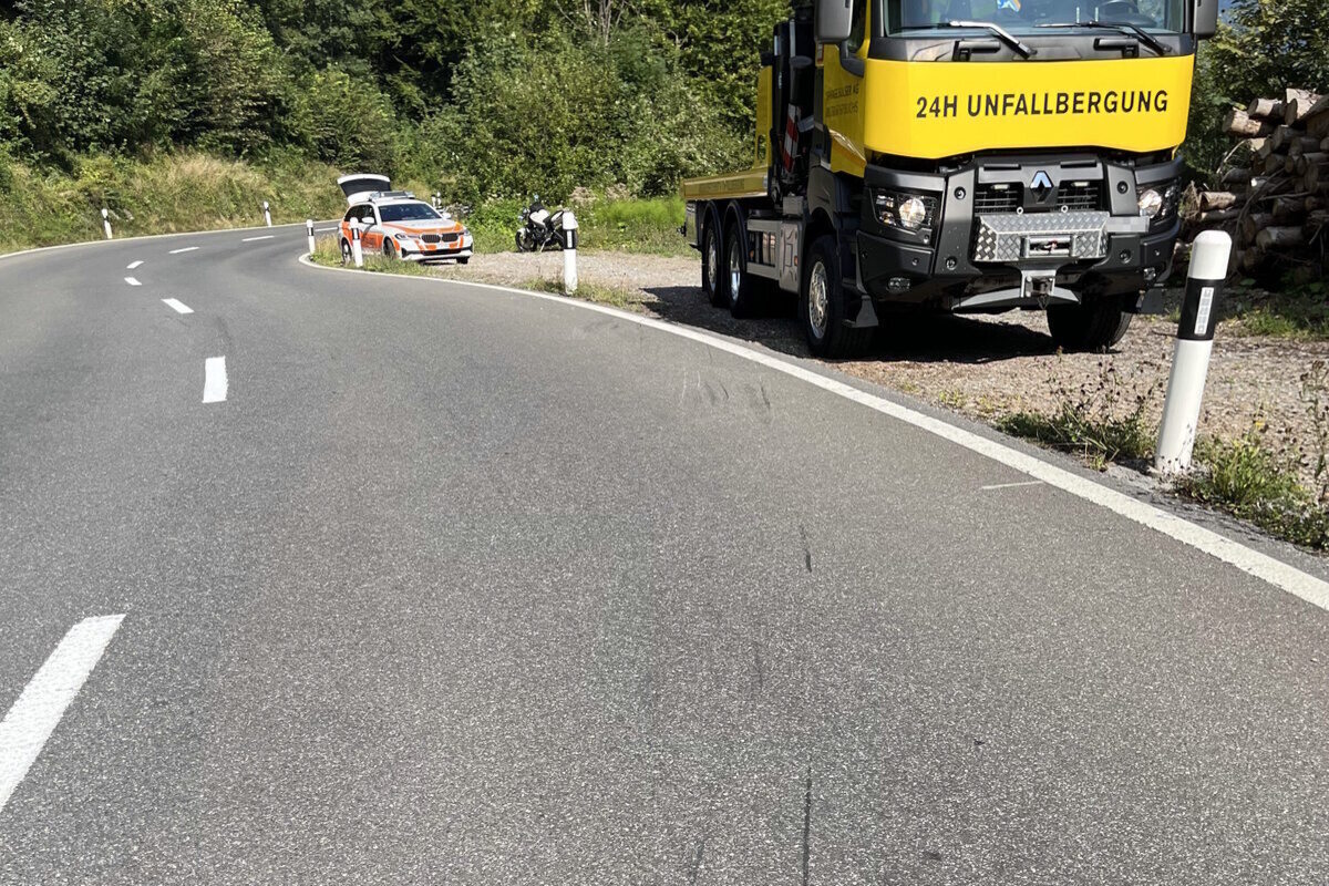 Unfall in Gams SG - Kontrolle übers Motorrad verloren