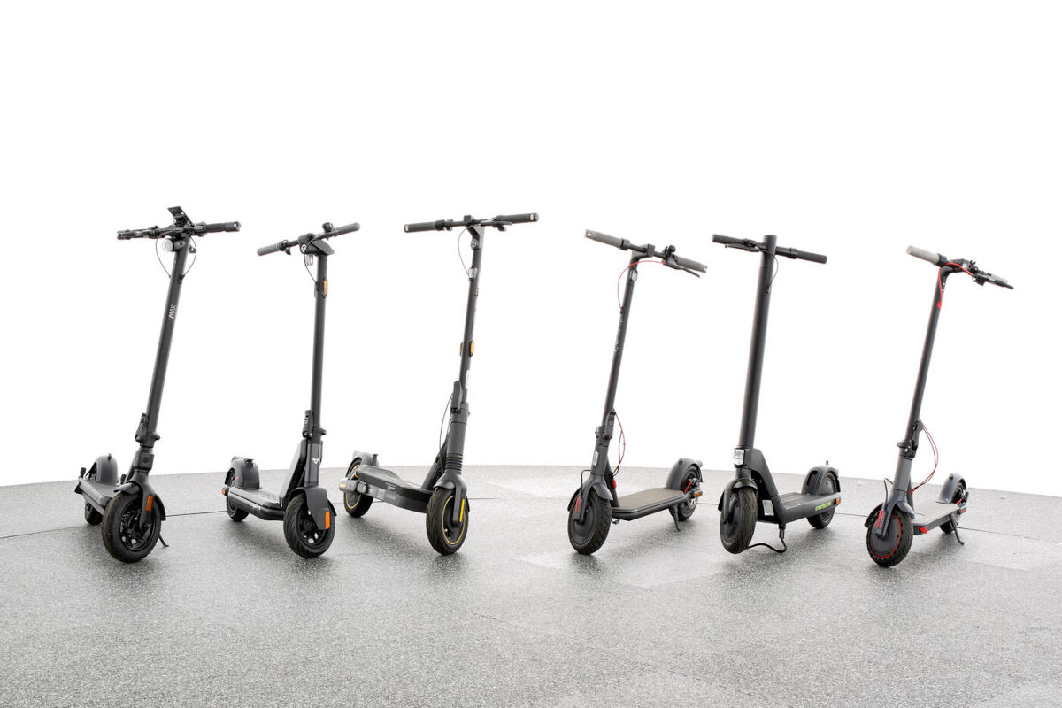 E-Trottinetts bestehen Sicherheitsstresstest