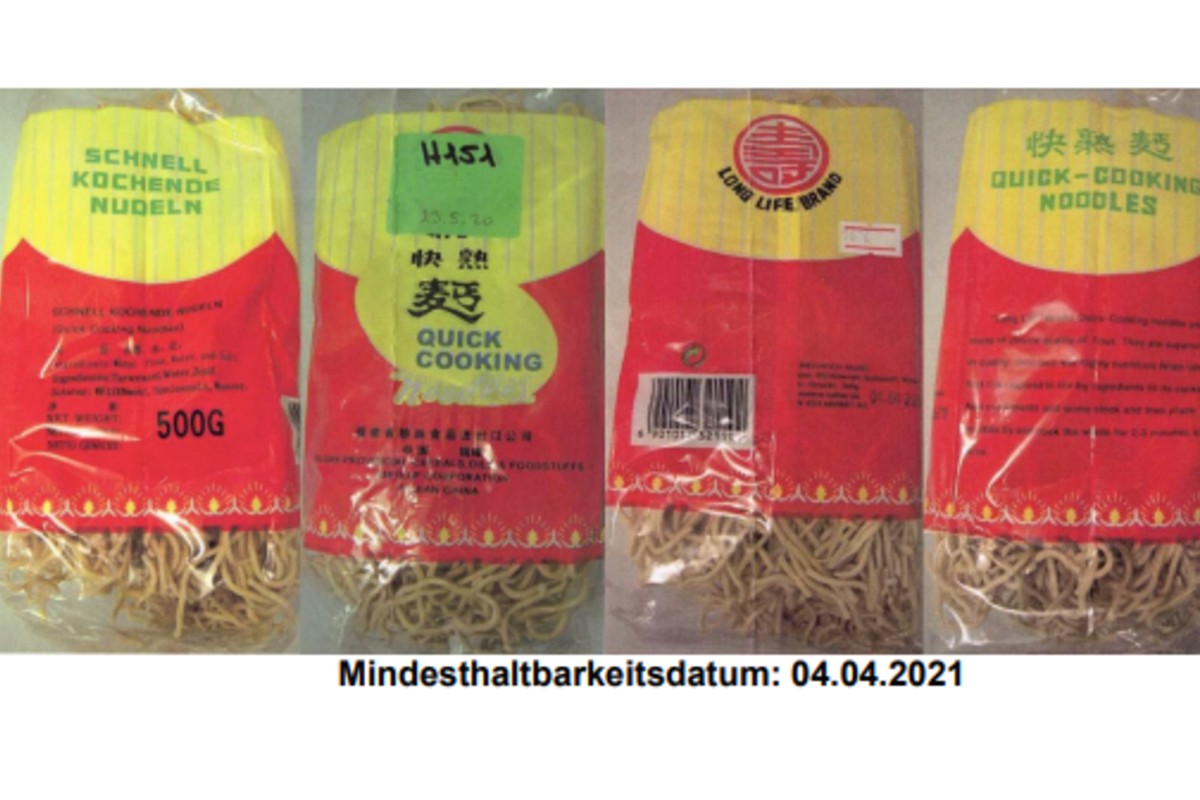 Gesundheitsgefährdend - New Asia Market ruft "Quick Cooking Noodle 500gr" zurück!