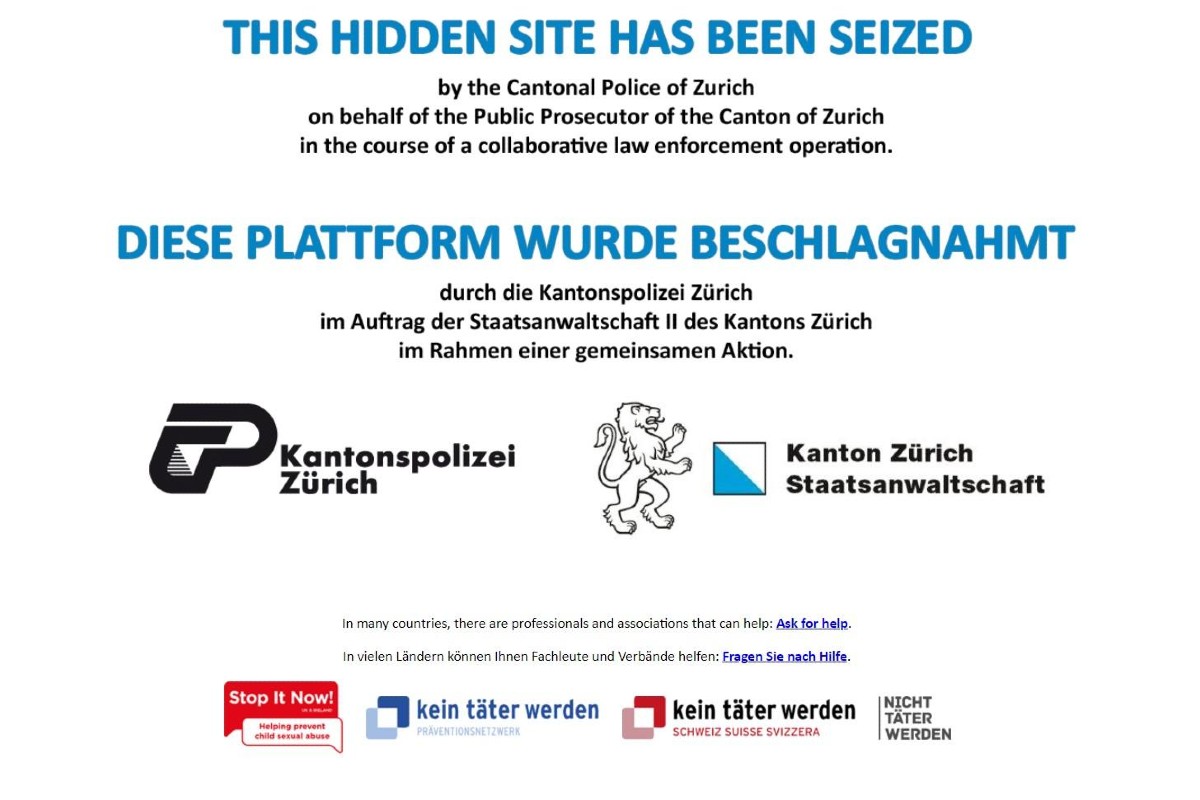 Darknetplattformen mit pädokriminellen Inhalten beschlagnahmt und abgeschaltet