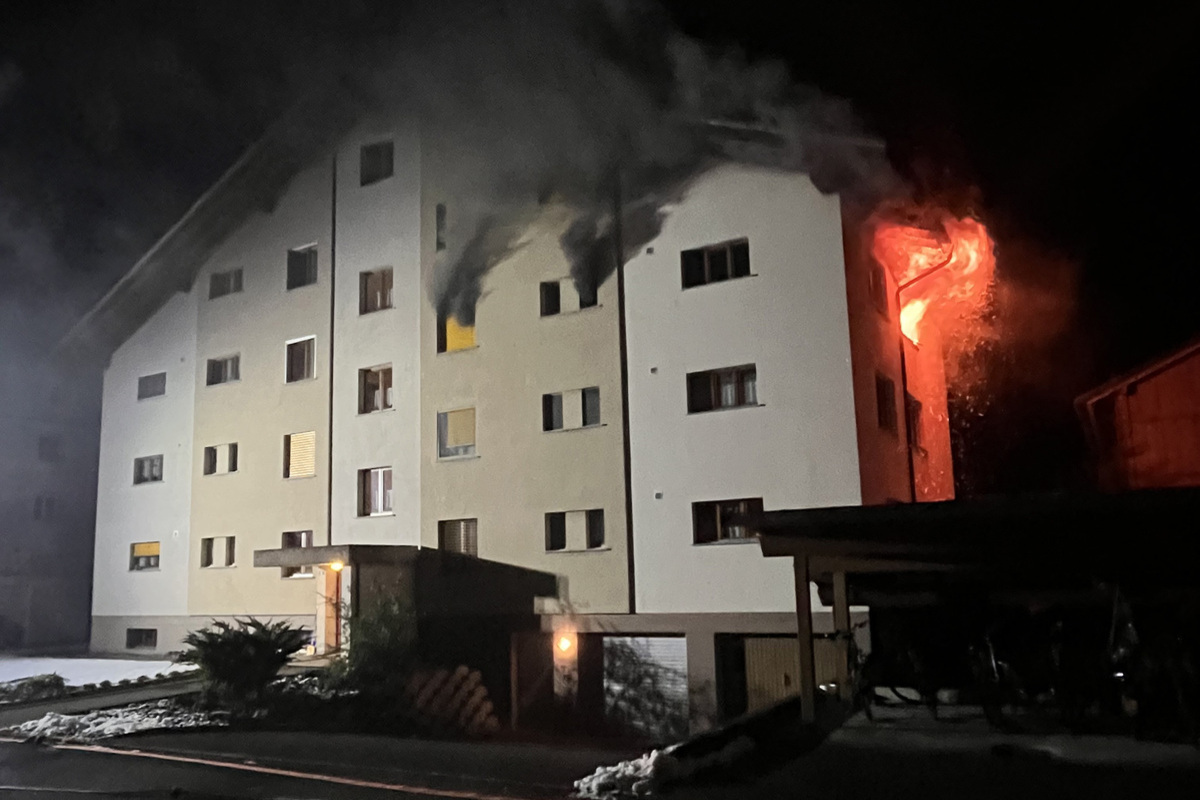 Bönigen BE – Brand hinterlässt Wohnung unbewohnbar