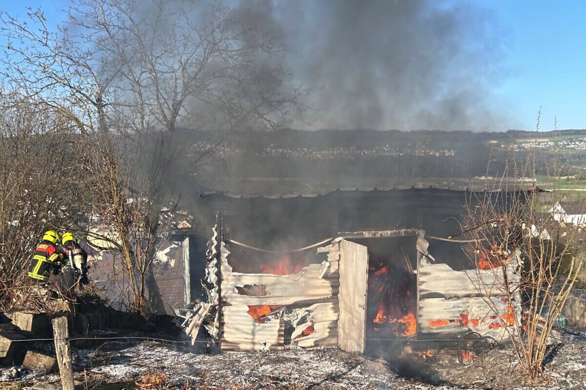 Tägerig AG – Feuer zerstört Schopf