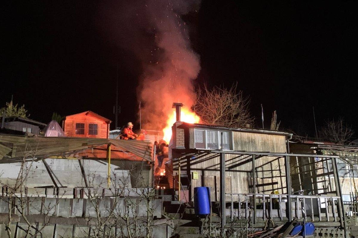 St. Gallen – Gartenhaus in Flammen aufgegangen