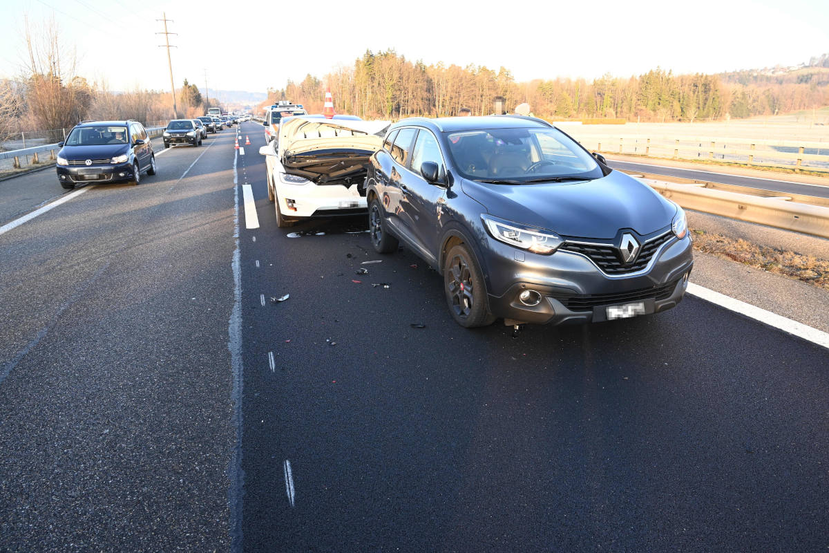 A1 Züberwangen SG – Auffahrunfall auf der Autobahn
