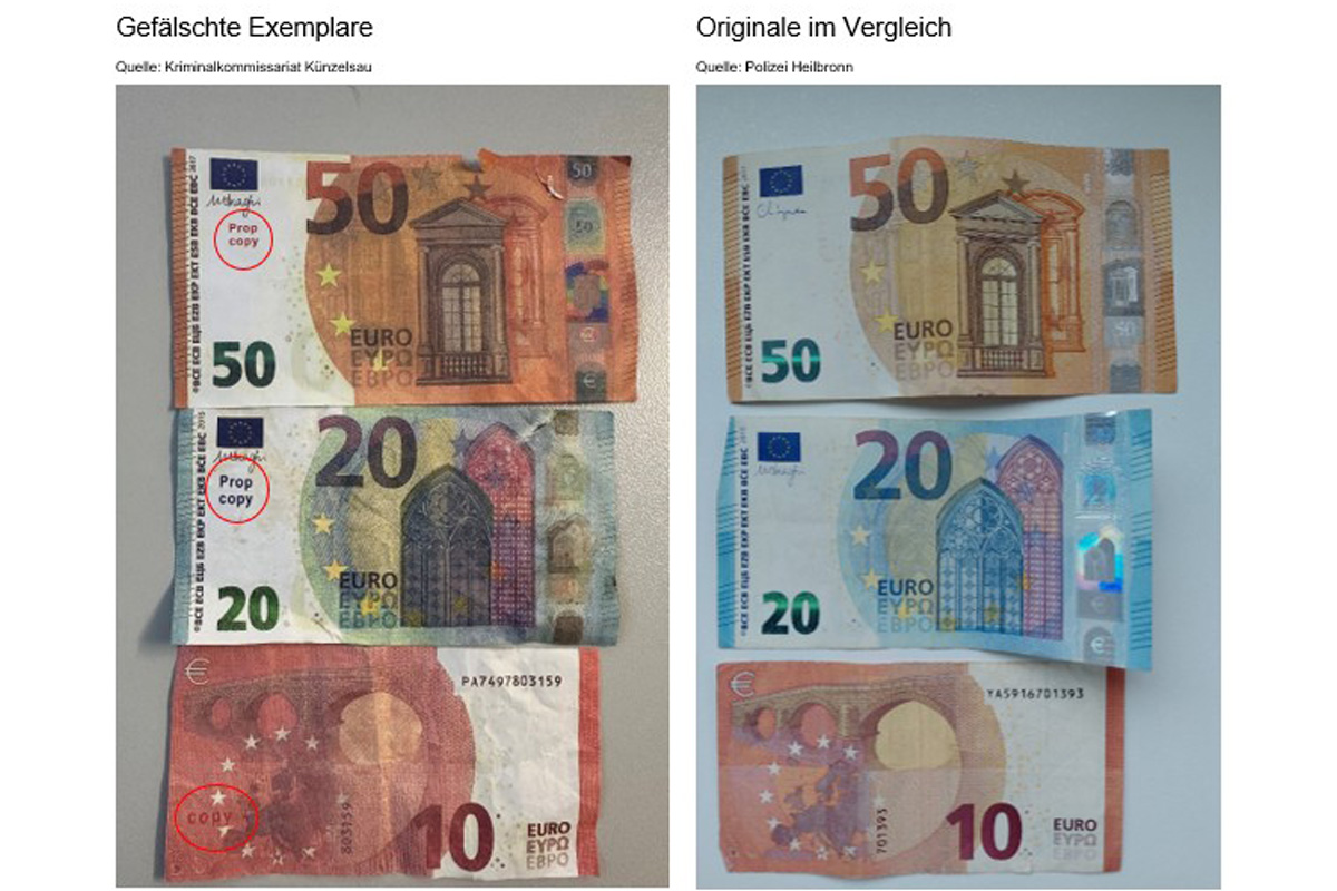 Hohenlohekreis – Falschgeld bei Fasching im Umlauf