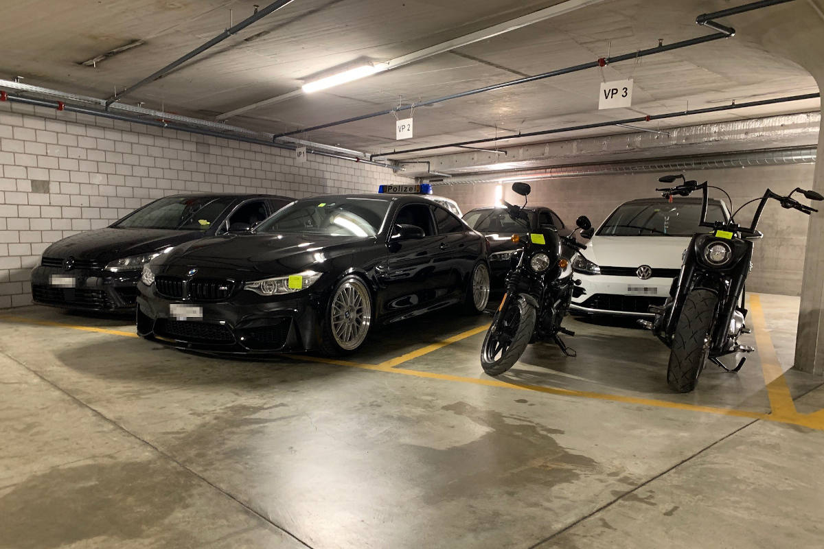 Stadt Zürich – Erneut neun Fahrzeuge sichergestellt