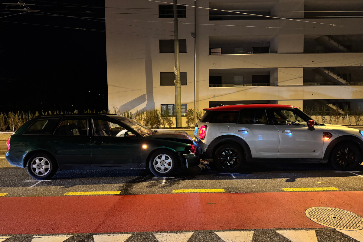 Stadt St.Gallen – Auffahrunfall auf der Zürcher Strasse