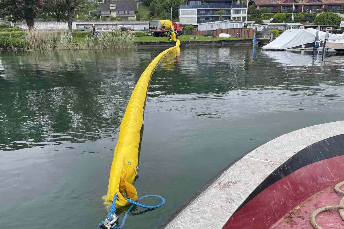 Merlischachen SZ - Feuerwehr muss Vierwaldstättersee reinigen