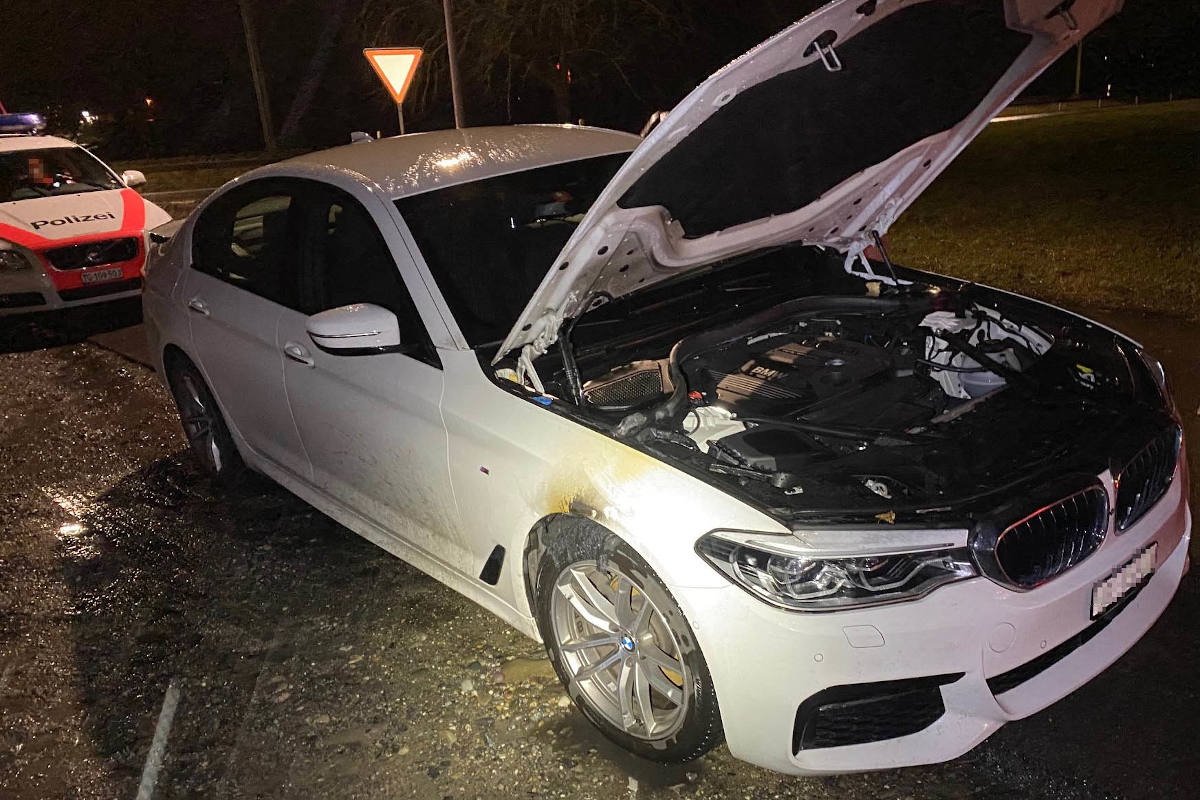 Tägerwilen TG – Sachschaden nach Autobrand