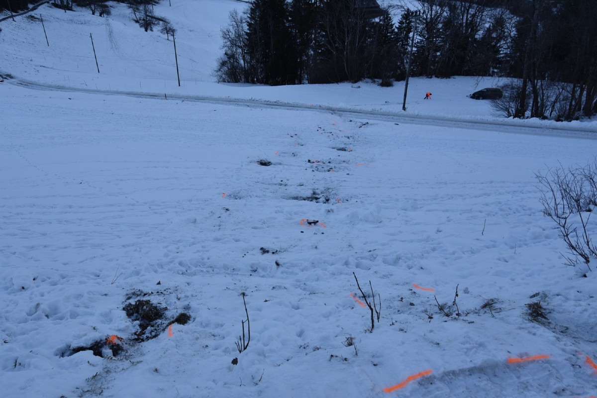 Masein GR - Vater und 5-jähriger Sohn verunfallen und kommen von der Strasse ab
