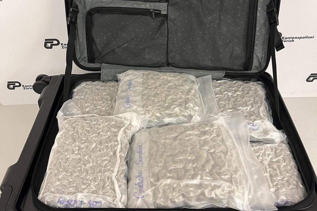 Flughafen Zürich – Mehrere Kilogramm Marihuana und Haschisch transportiert