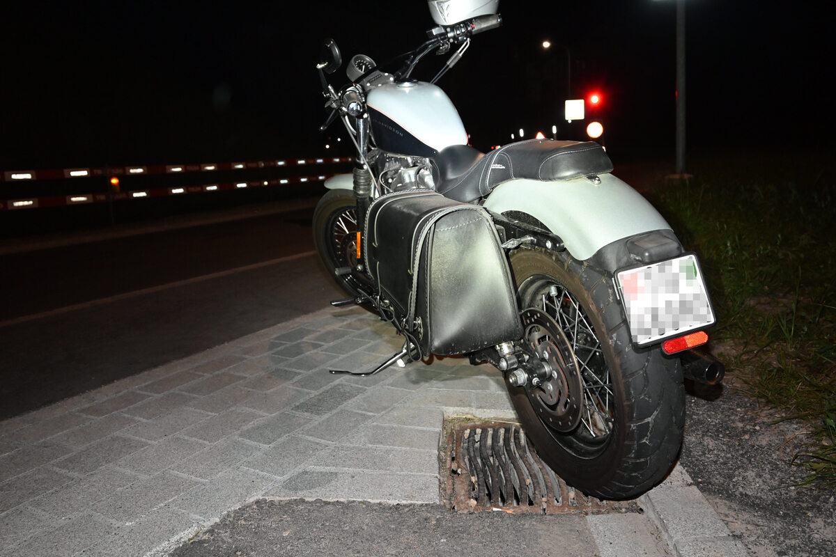 Necker SG – Motorradfahrer kippt im Stand um – fahrunfähig