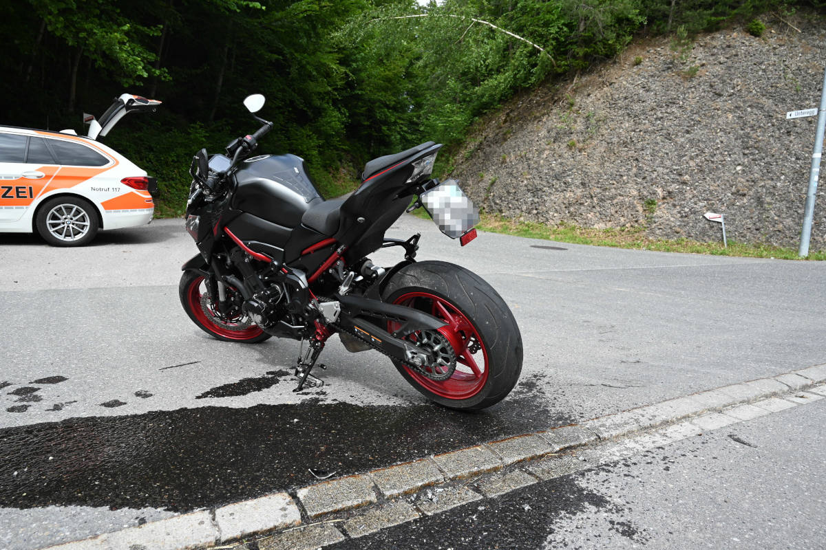 Ermenswil SG – Mit Motorrad verunfallt