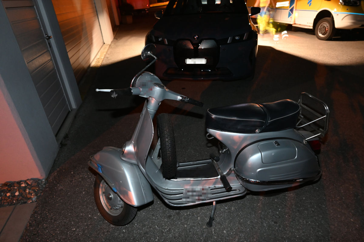 Oberriet SG – Verletzter Rollerfahrer nach Unfall gestoppt