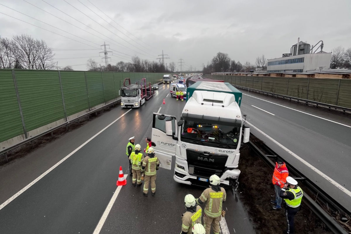 A14 Altach – Unfall mit Lkw nach medizinischem Notfall