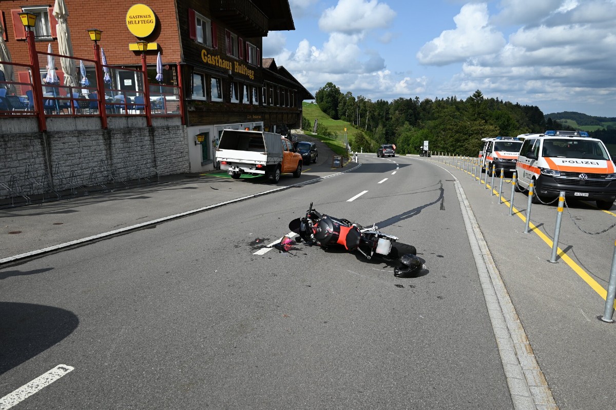  Mühlrüti SG - Unfall auf der Hulftegg 