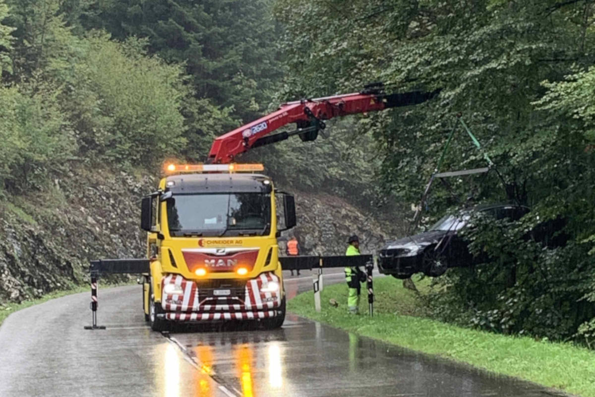 Himmelried SO – Auto kommt bei Selbstunfall in Bachbett zum Stillstand
