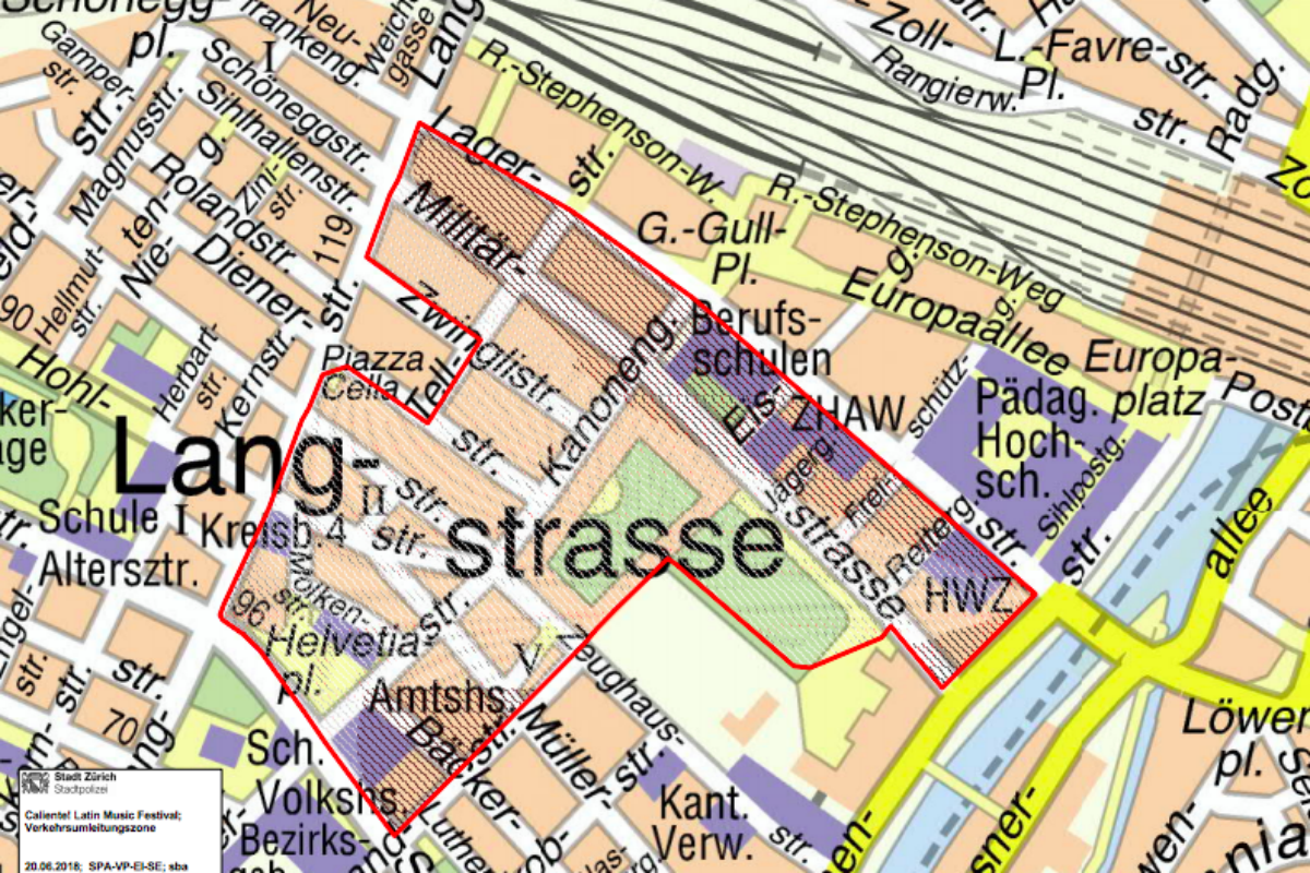 Zürich ZH - Verkehrsvorschriften anlässlich Caliente