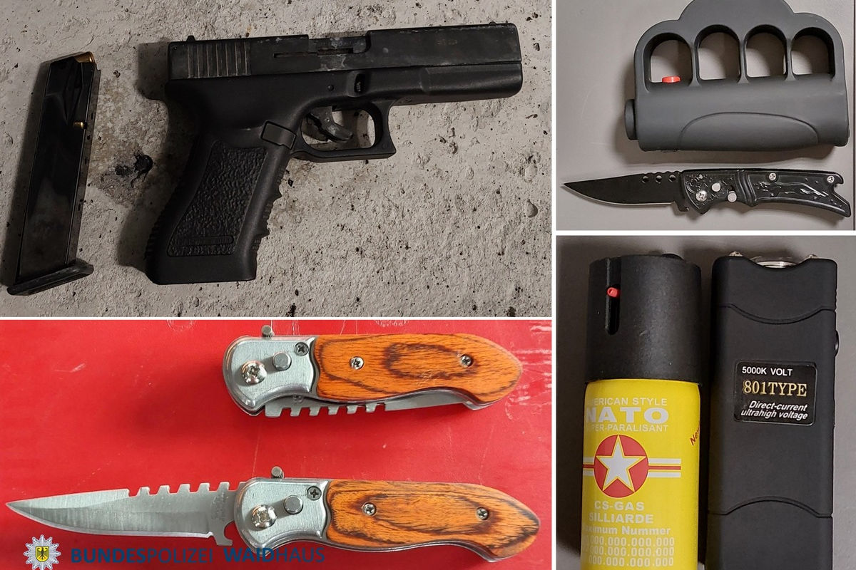 Waidhaus – Bundespolizei stellt verbotene Waffen sicher