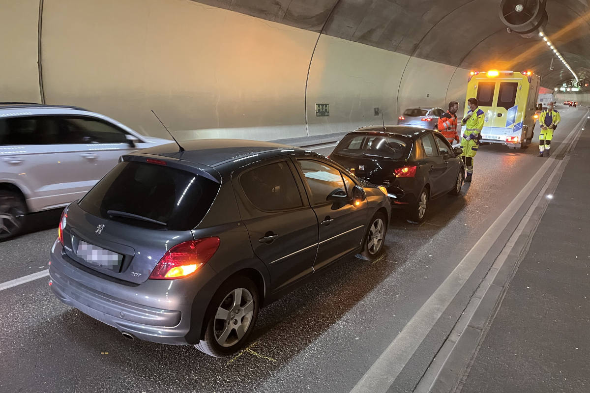 A1 St. Gallen – Auffahrunfall im Schorentunnel 