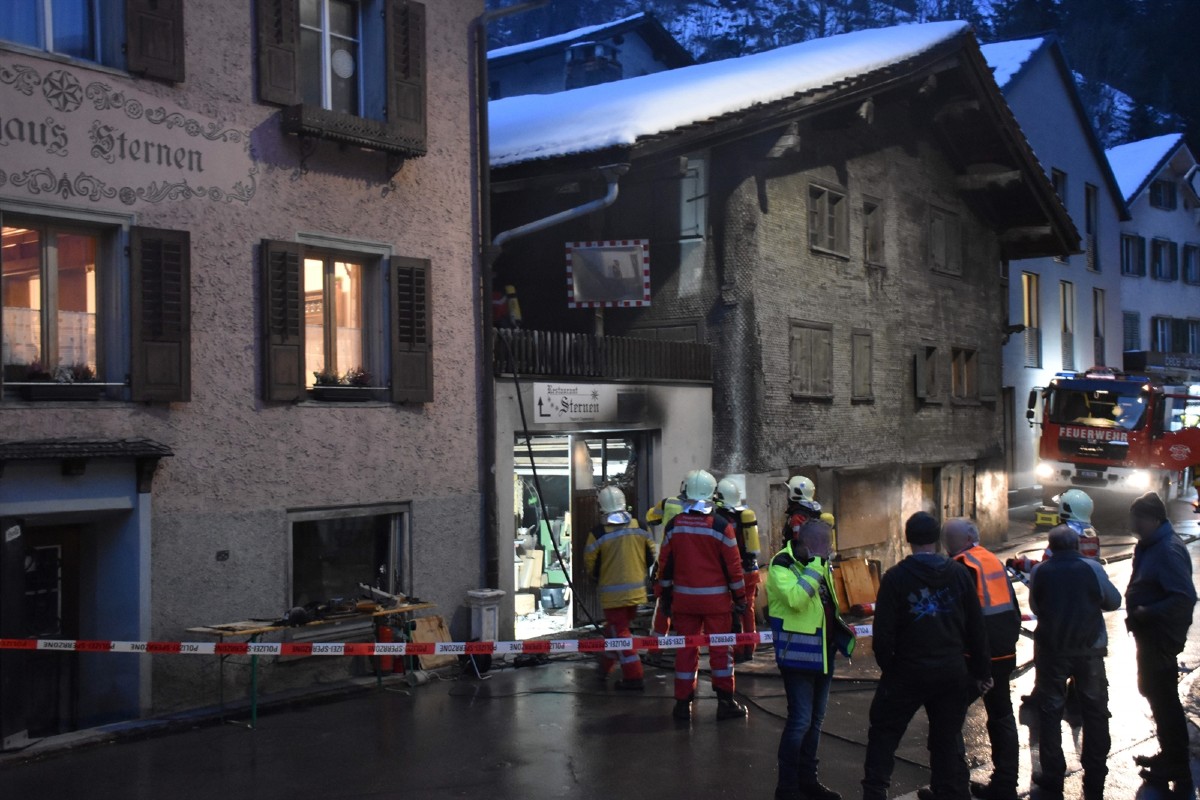 Schiers GR - Brand in Werkstatt