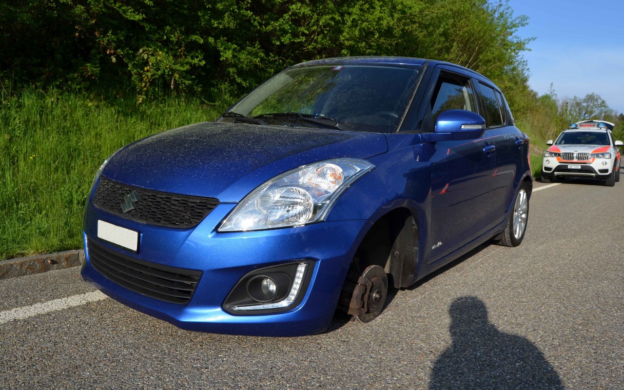 Teufen AR - Vorderrad verloren und verunfallt