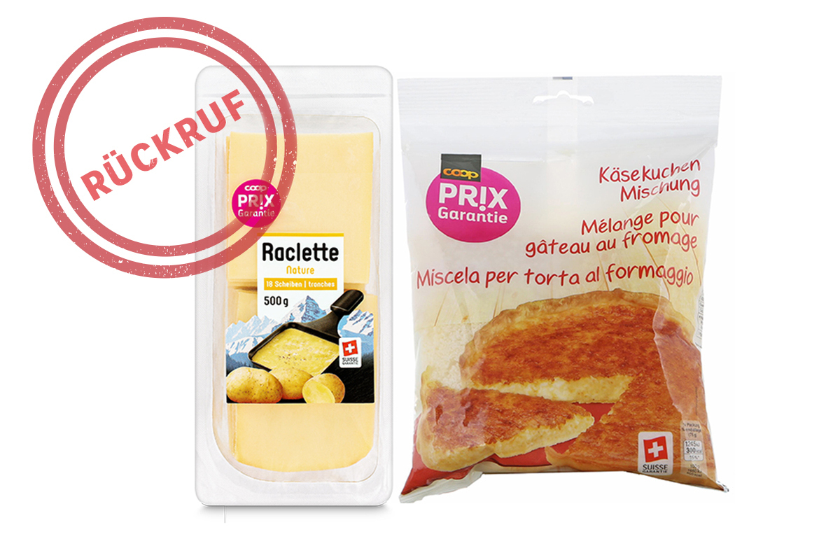 Listeriengefahr – Coop ruft Prix Garantie Käsekuchenmischung und Raclette Scheiben zurück