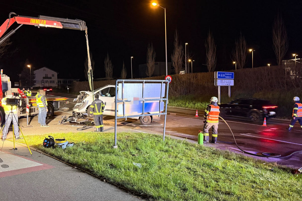 Wolfurt – Motorradlenker bei Unfall lebensgefährlich verletzt