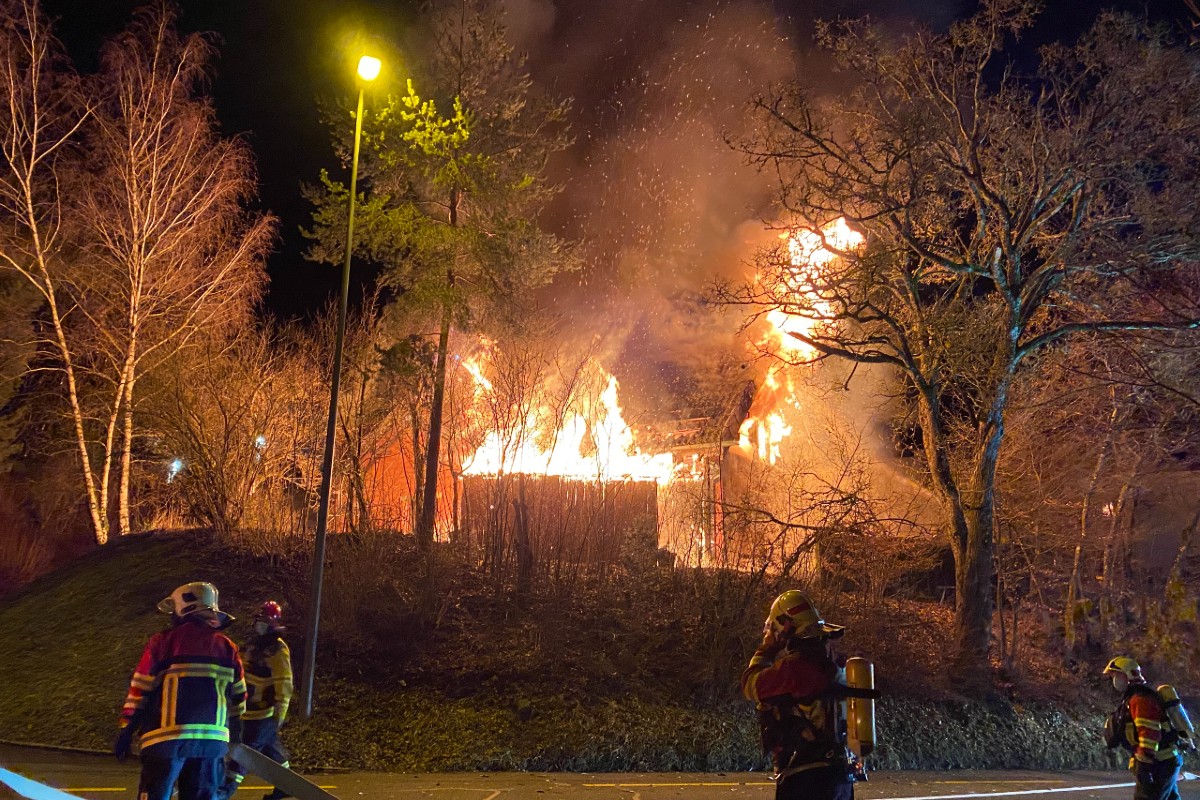 Herblingen SH - Einfamilienhaus in Vollbrand